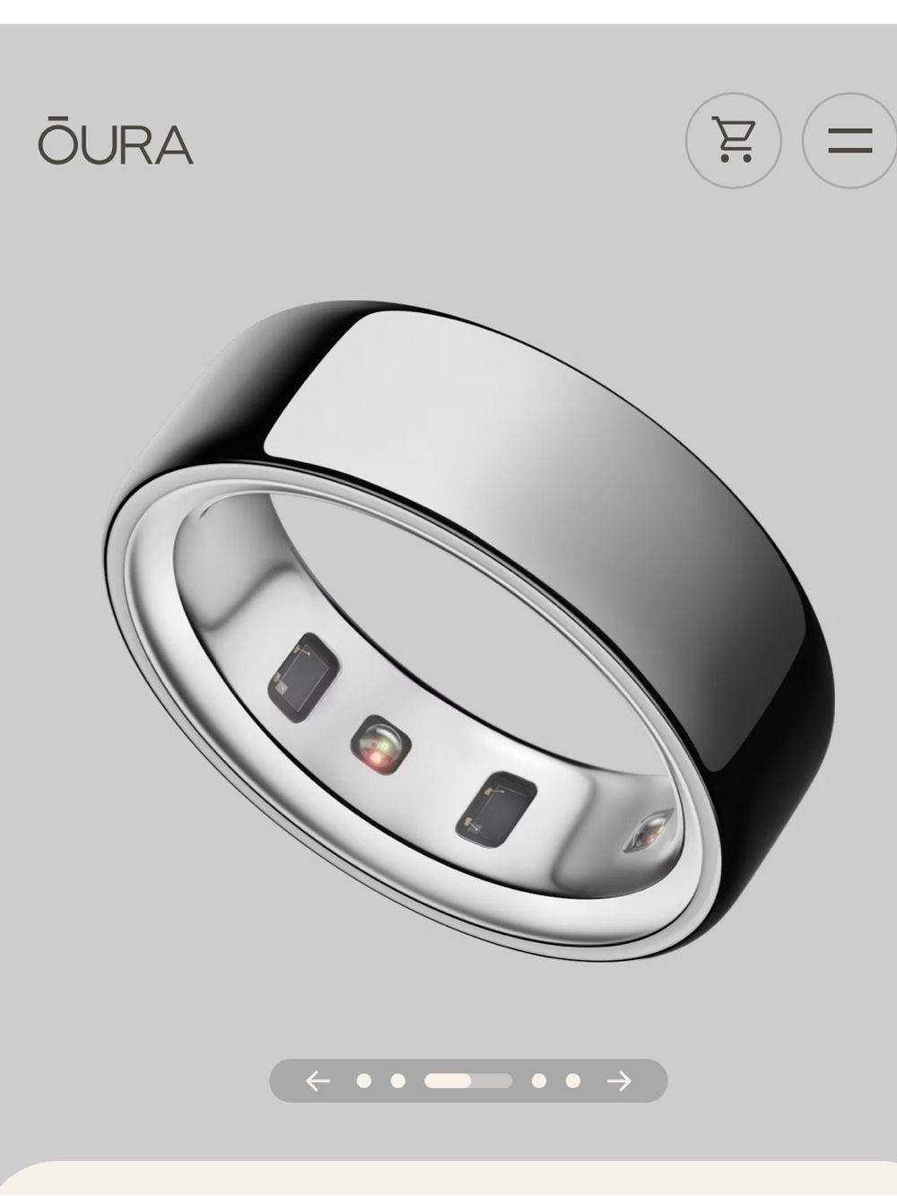 Oura Ring Gen4 - Silver - Sz9